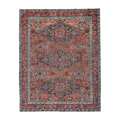 Weave And Wander Bashyr Medallion Hand Knotted Indoor Rectangle Area Rug