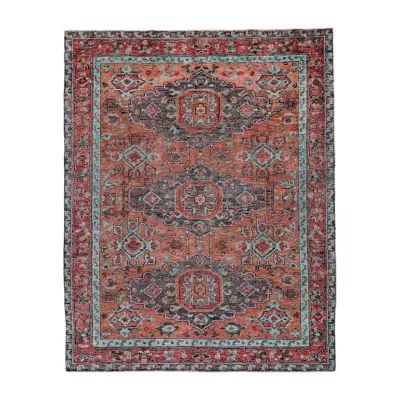 Weave And Wander Bashyr Medallion Hand Knotted Indoor Rectangle Accent Rug