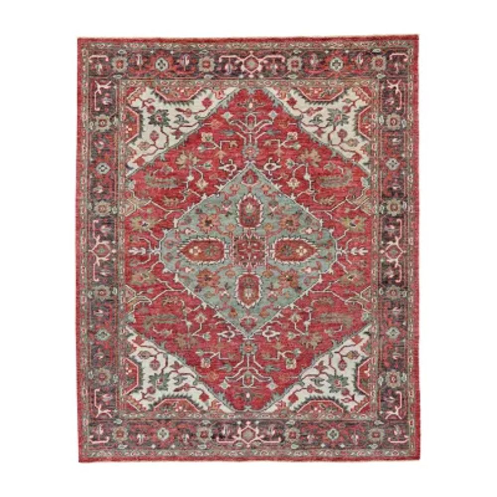 Weave And Wander Bashyr Medallion Hand Knotted Indoor Rectangle Accent Rug
