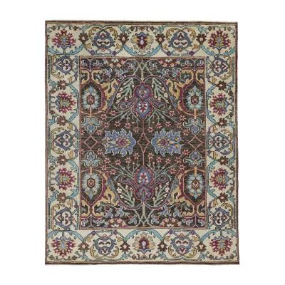 Weave And Wander Bashyr Floral Hand Knotted Indoor Rectangle Accent Rug