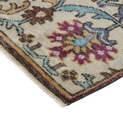 Weave And Wander Bashyr Floral Hand Knotted Indoor Rectangle Accent Rug