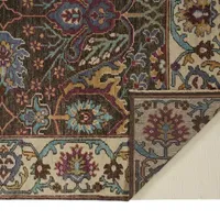 Weave And Wander Bashyr Floral Hand Knotted Indoor Rectangle Accent Rug