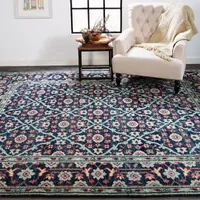 Weave And Wander Bashyr Floral Hand Knotted Indoor Rectangle Area Rug