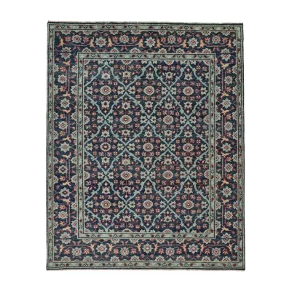 Weave And Wander Bashyr Floral Hand Knotted Indoor Rectangle Area Rug