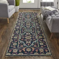 Weave And Wander Bashyr Bordered Hand Knotted Indoor Rectangular Runner