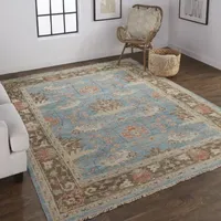 Weave And Wander Bennet Floral Hand Knotted Indoor Rectangle Accent Rug