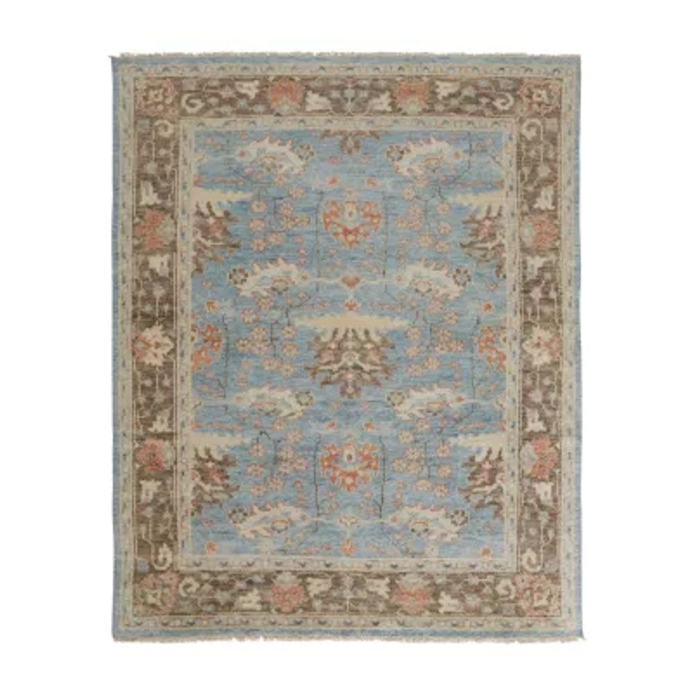 Weave And Wander Bennet Floral Hand Knotted Indoor Rectangle Accent Rug