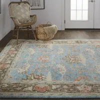 Weave And Wander Bennet Floral Hand Knotted Indoor Rectangle Accent Rug