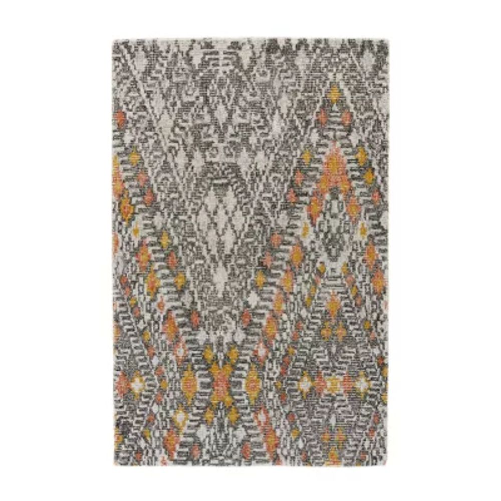 Weave And Wander Binada Geometric Hand Tufted Indoor Rectangle Area Rug