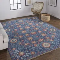 Weave And Wander Bennet Floral Hand Knotted Indoor Rectangle Accent Rug