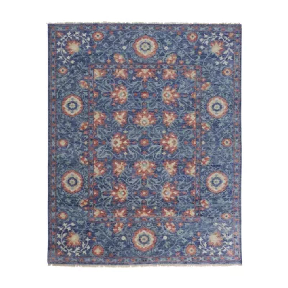 Weave And Wander Bennet Floral Hand Knotted Indoor Rectangle Accent Rug