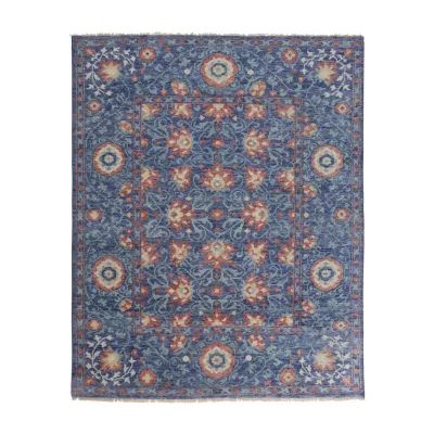 Weave And Wander Bennet Floral Hand Knotted Indoor Rectangle Accent Rug