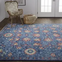 Weave And Wander Bennet Floral Hand Knotted Indoor Rectangle Accent Rug