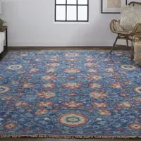 Weave And Wander Bennet Floral Hand Knotted Indoor Rectangle Accent Rug