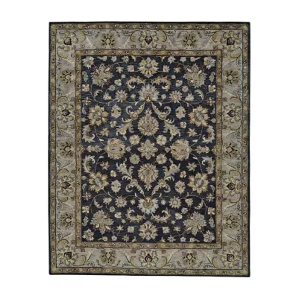 Weave And Wander Botticino Floral Hand Tufted Washable Indoor Rectangle Accent Rug