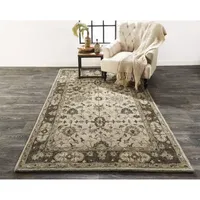 Weave And Wander Botticino Floral Hand Tufted Washable Indoor Rectangle Accent Rug