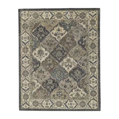 Weave And Wander Botticino Floral Hand Tufted Washable Indoor Rectangle Accent Rug