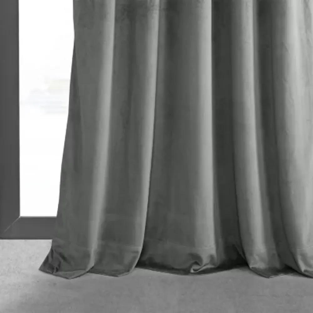 Exclusive Fabrics & Furnishing Signature Pleated Energy Saving Blackout Pinch Pleat Single Curtain Panel