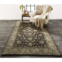 Weave And Wander Botticino Floral Hand Tufted Washable Indoor Rectangle Area Rug