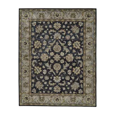 Weave And Wander Botticino Floral Hand Tufted Washable Indoor Rectangle Area Rug