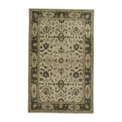 Weave And Wander Botticino Floral Hand Tufted Washable Indoor Rectangle Area Rug