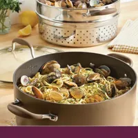 Anolon Advanced Home Hard Anodized Wide Stockpot with Steamer Insert Set