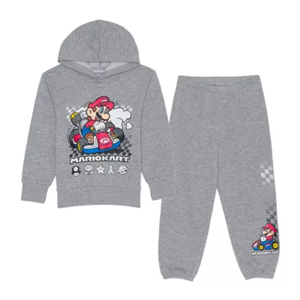 Little Boys 2-pc. Fleece Super Mario Pant Set