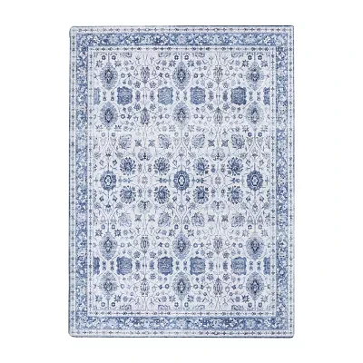 Linery Matra Traditional Floral Washable Skid Resistant 5'X7' Indoor Rectangular Area Rug
