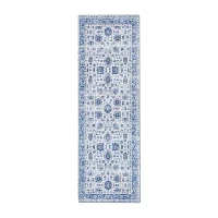 Linery Matra Traditional Floral Washable Skid Resistant 28"X84" Indoor Rectangular Runner