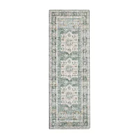 Linery Nava Traditional Geometric Washable Skid Resistant 28"X7' Indoor Rectangular Runner