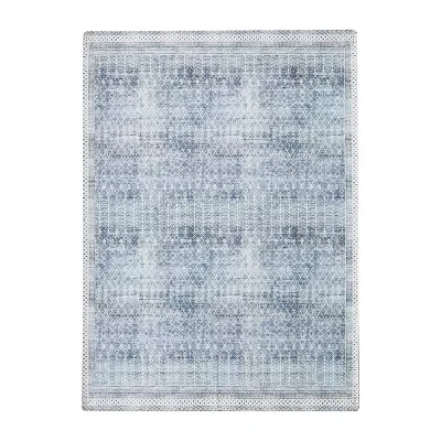 Linery Neve Distressed Tribal Washable Skid Resistant 5'X7' Indoor Rectangular Area Rug