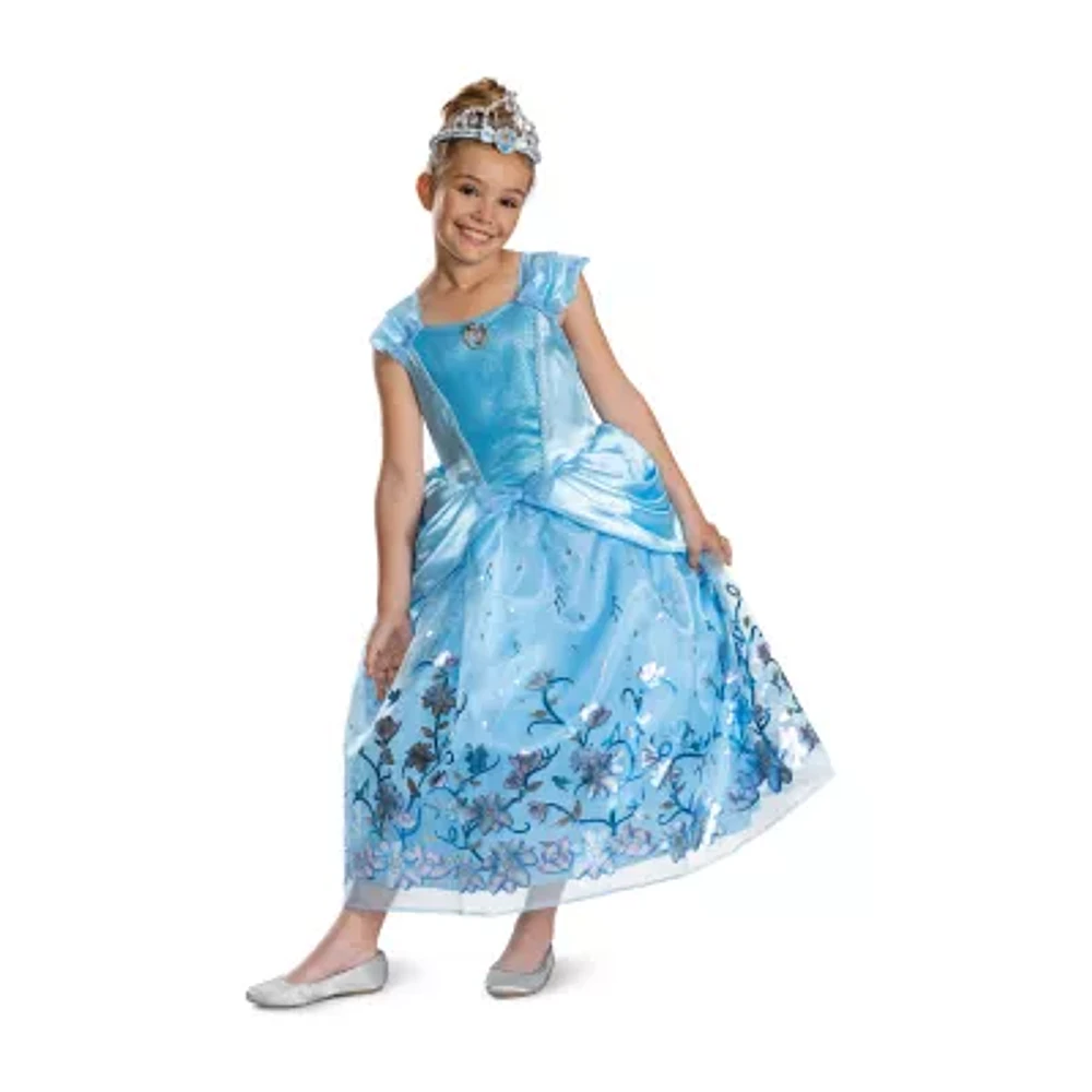 Disney Collection Cinderella With Tiara Girls Dress Up Costume