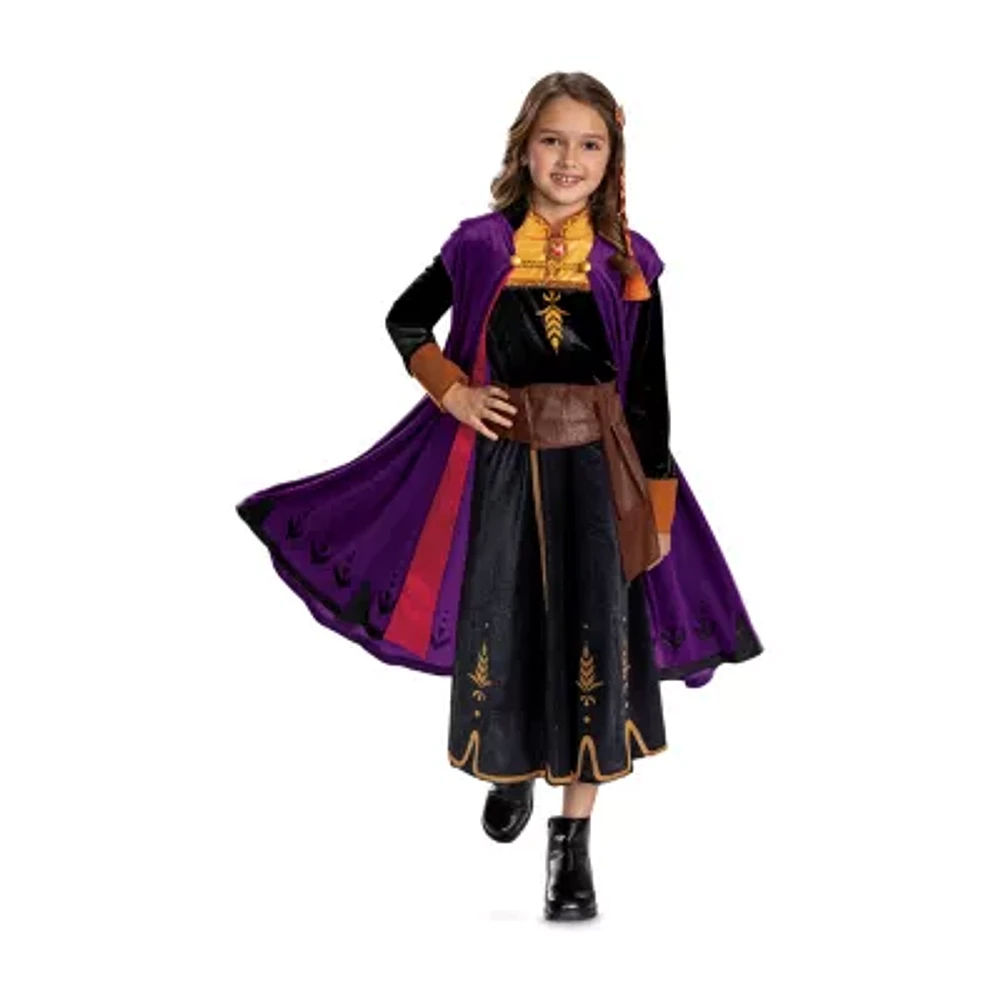 Disney Collection Halloween Anna Costume With Braid Girls Dress Up