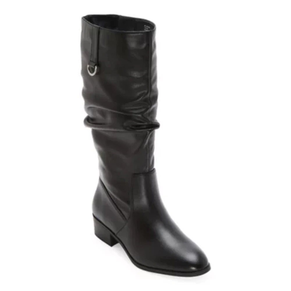 St. John's Bay Womens Fannie Flat Heel Slouch Boots