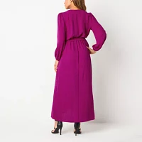 Connected Apparel Womens Long Sleeve Maxi Dress