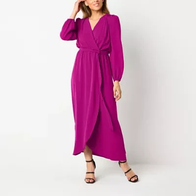 Connected Apparel Womens Long Sleeve Maxi Dress