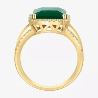 Effy Final Call Womens 1/2 CT. T.W. Genuine Green Onyx 14K Gold Cocktail Ring