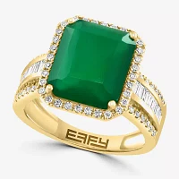 Effy Final Call Womens 1/2 CT. T.W. Genuine Green Onyx 14K Gold Cocktail Ring