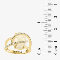 Effy Final Call Womens 1/4 CT. T.W. Genuine White Opal 14K Gold Oval Cocktail Ring