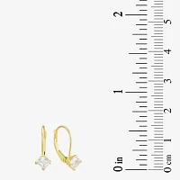 White Cubic Zirconia 10K Gold Round Pair Earring Set