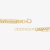 10K Gold 10 Inch Solid Paperclip Ankle Bracelet