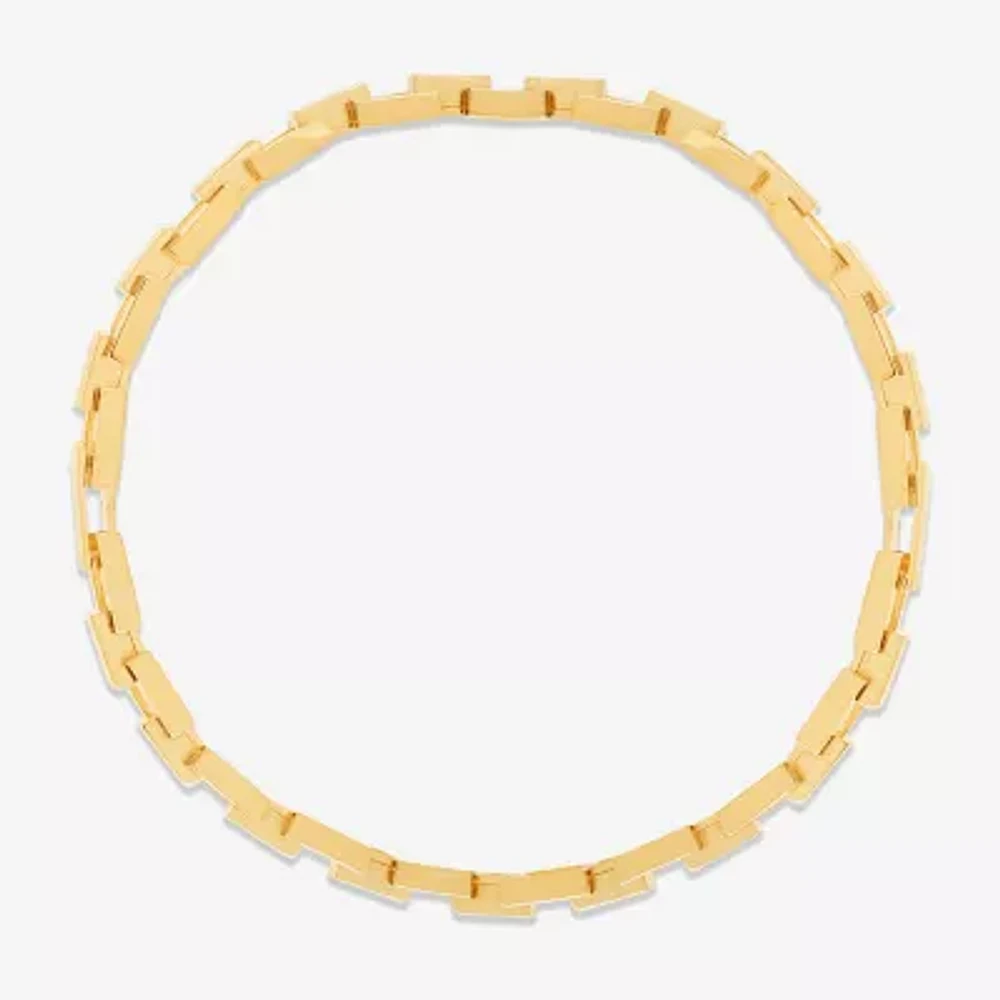 14K Gold 7.5 Inch Solid Link Link Bracelet