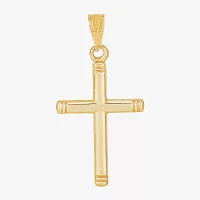 Womens 10K Gold Cross Pendant