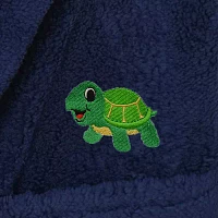 Linum Home Textiles Plush Turtle Little & Big Girls Long Sleeve Bathrobe