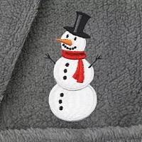 Linum Home Textiles Plush Snowman Little & Big Girls Long Sleeve Bathrobe