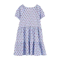 Carter's Little & Big Girls Short Sleeve Fitted A-Line Dress