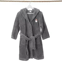 Linum Home Textiles Plush Snowman Little & Big Boys Long Sleeve Bathrobe