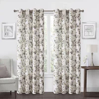 Regal Home Ayden Floral Energy Saving Blackout Grommet Top Single Curtain Panel