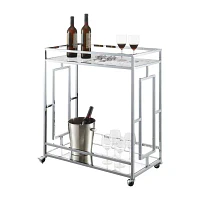 Town Square Faux Marble-Top Kitchen Cart