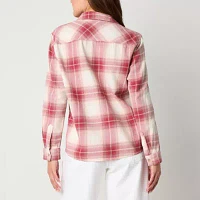 a.n.a Tall Womens Long Sleeve Regular Fit Button-Down Shirt